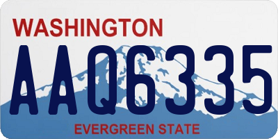 WA license plate AAQ6335