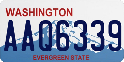 WA license plate AAQ6339