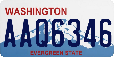 WA license plate AAQ6346