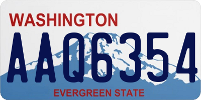 WA license plate AAQ6354
