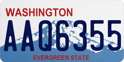 WA license plate AAQ6355