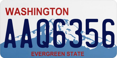 WA license plate AAQ6356