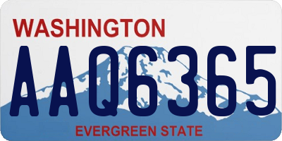 WA license plate AAQ6365