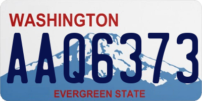 WA license plate AAQ6373