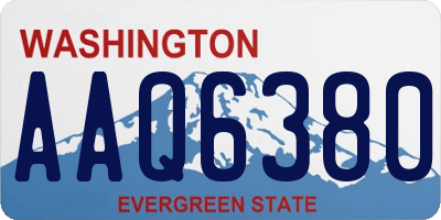 WA license plate AAQ6380