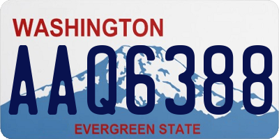 WA license plate AAQ6388