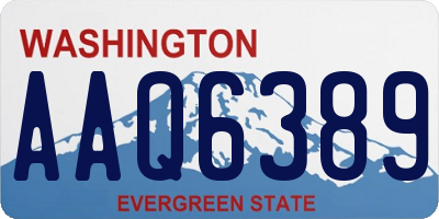 WA license plate AAQ6389