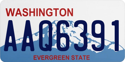 WA license plate AAQ6391