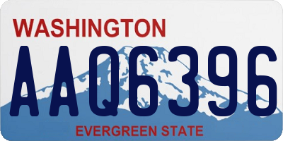 WA license plate AAQ6396