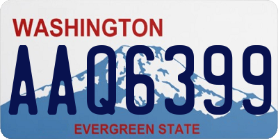 WA license plate AAQ6399
