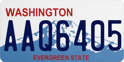 WA license plate AAQ6405