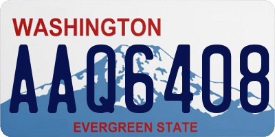 WA license plate AAQ6408