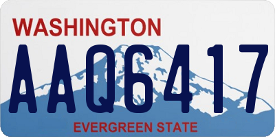 WA license plate AAQ6417