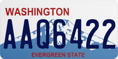 WA license plate AAQ6422