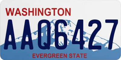 WA license plate AAQ6427
