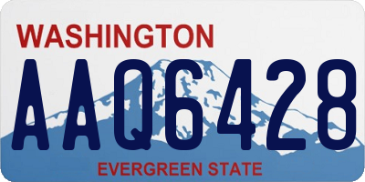 WA license plate AAQ6428
