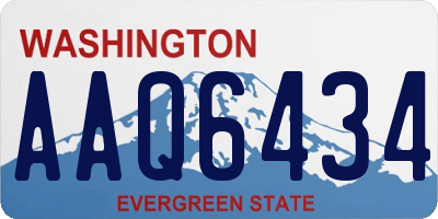 WA license plate AAQ6434