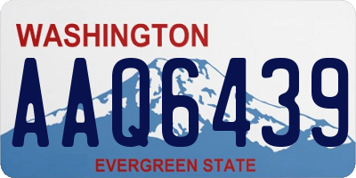 WA license plate AAQ6439