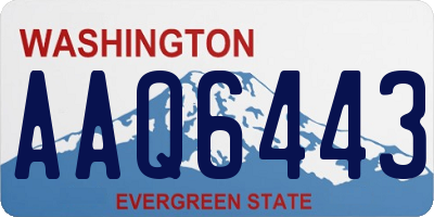 WA license plate AAQ6443