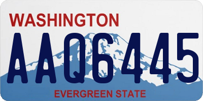 WA license plate AAQ6445