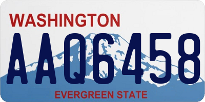WA license plate AAQ6458