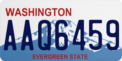 WA license plate AAQ6459