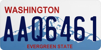WA license plate AAQ6461