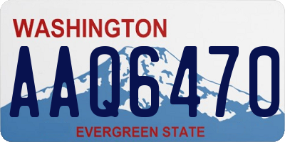WA license plate AAQ6470