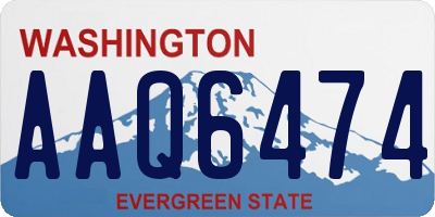 WA license plate AAQ6474