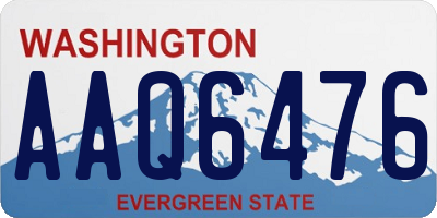 WA license plate AAQ6476