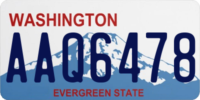 WA license plate AAQ6478