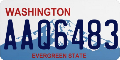 WA license plate AAQ6483