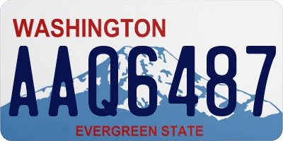 WA license plate AAQ6487