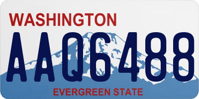 WA license plate AAQ6488