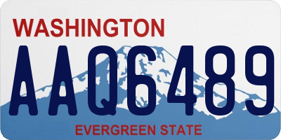 WA license plate AAQ6489