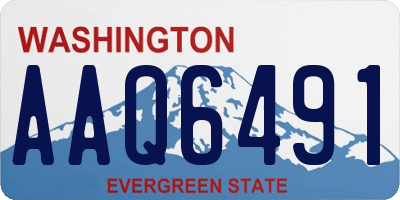 WA license plate AAQ6491