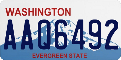 WA license plate AAQ6492