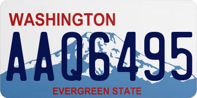WA license plate AAQ6495
