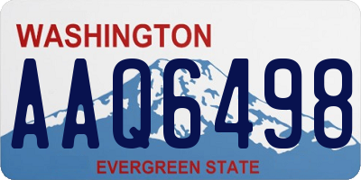 WA license plate AAQ6498