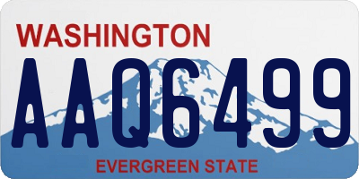 WA license plate AAQ6499