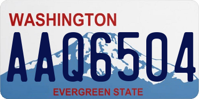 WA license plate AAQ6504