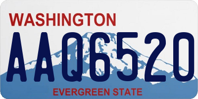 WA license plate AAQ6520