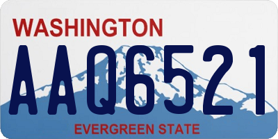 WA license plate AAQ6521