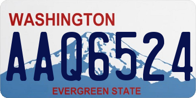 WA license plate AAQ6524