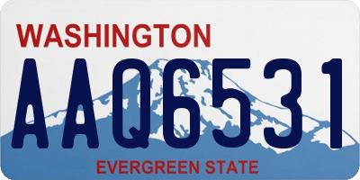 WA license plate AAQ6531