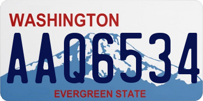 WA license plate AAQ6534