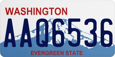 WA license plate AAQ6536