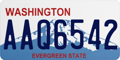 WA license plate AAQ6542