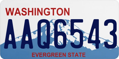 WA license plate AAQ6543