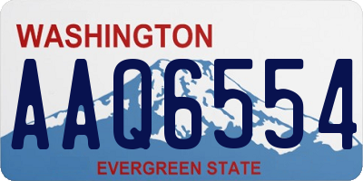 WA license plate AAQ6554